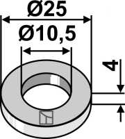 Scheibe D25x4xD10,5